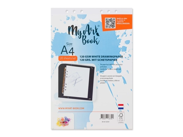 Een MyArt®Book schetspapier 120 grams wit papier A4 koop je bij Terpen Tijn